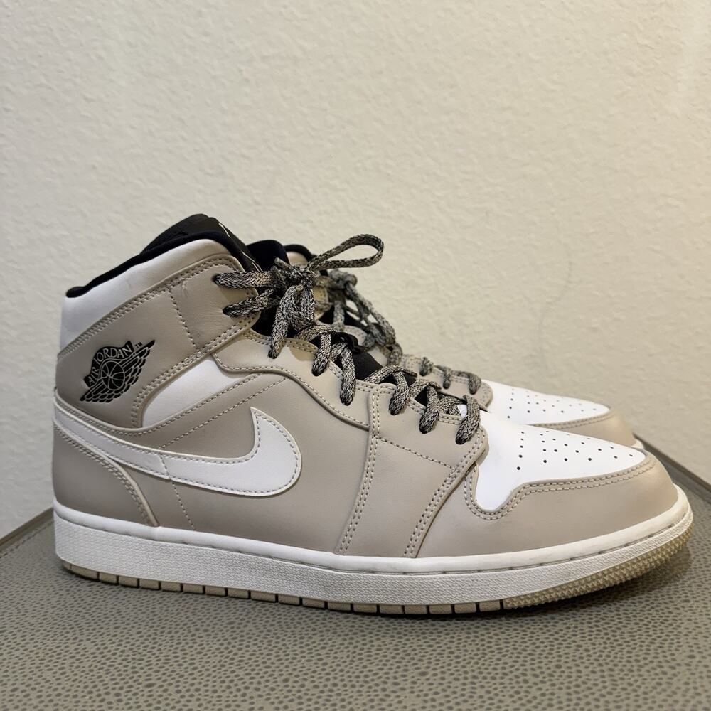Jordan Air Jordan 1 Mid Desert Sand 554724-047 Men's Sneakers Sz 12